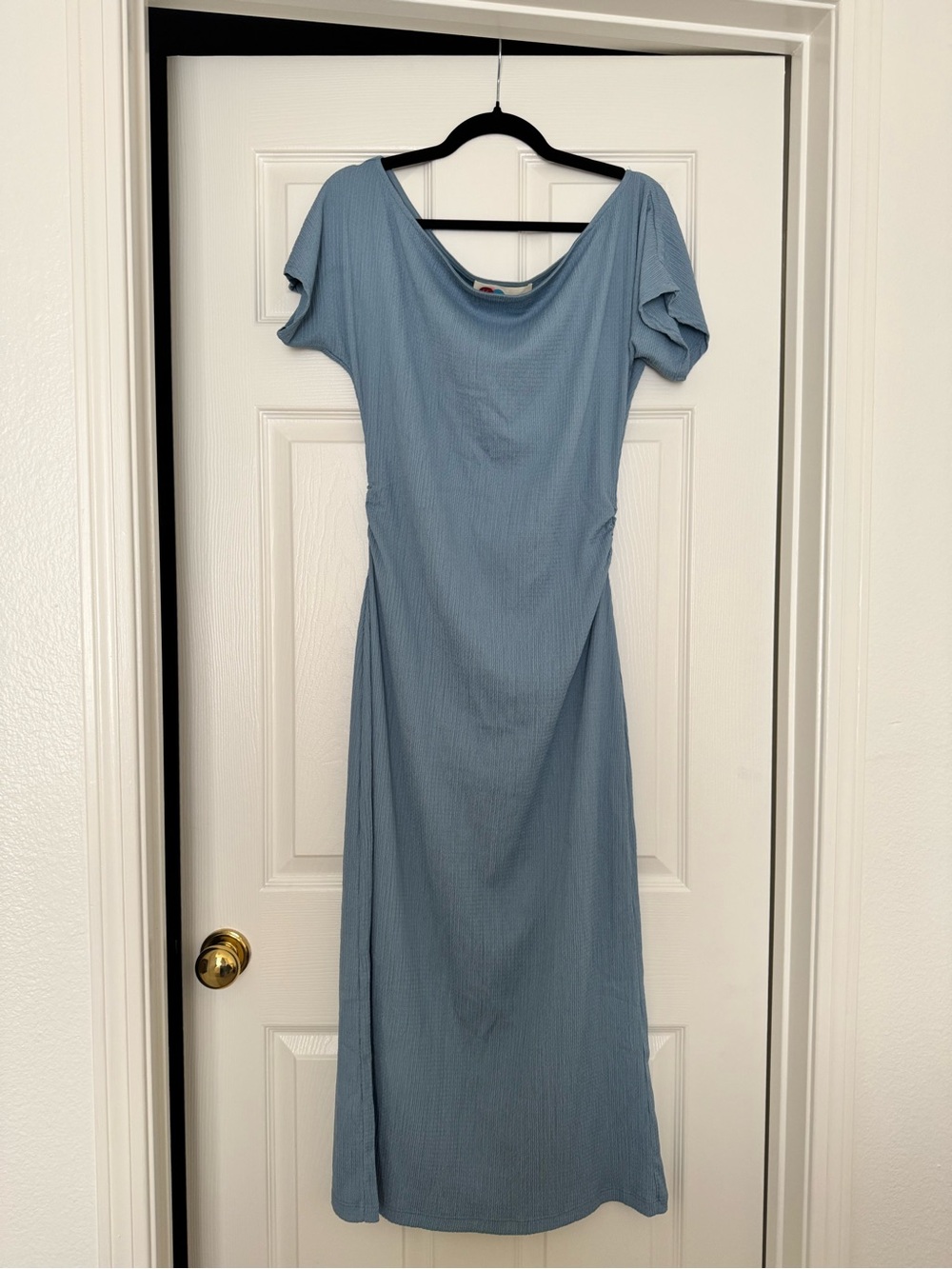 FREE PEOPLE Blue Scoop Neck Midi Dress